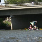 Fun sailing in the river