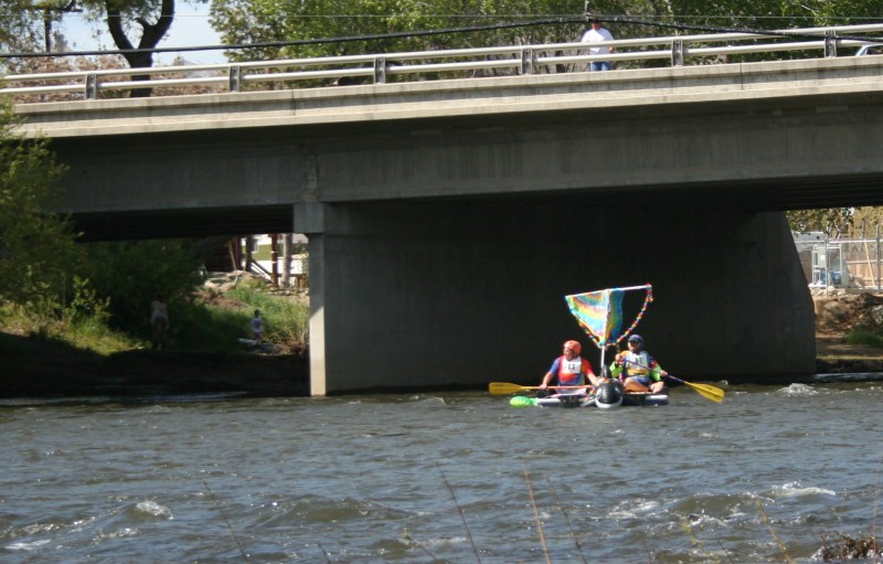 Fun sailing in the river
